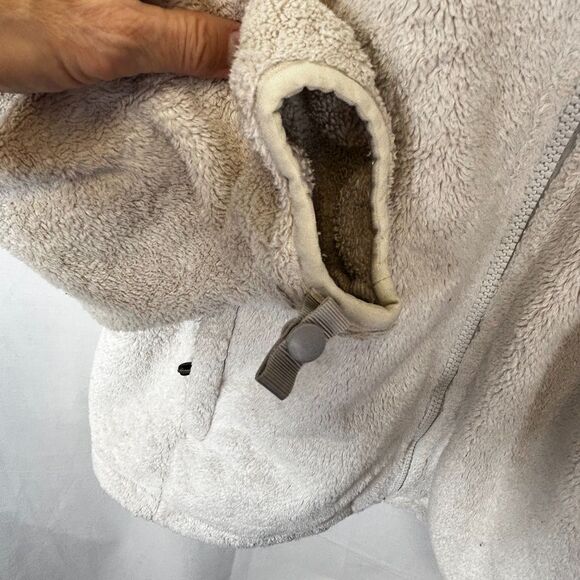 The North Face Osito Women's Off-White Plush Fleece Zip Front Jacket Size L - Picture 9 of 14